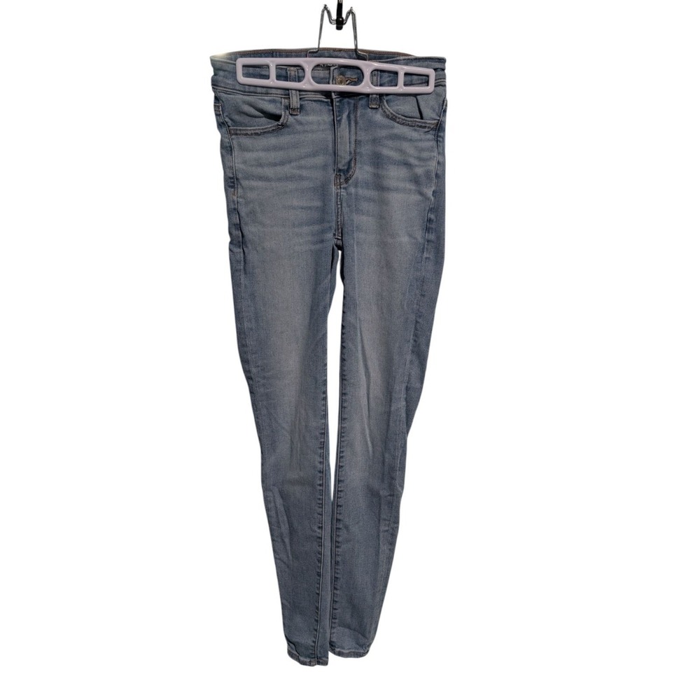 American Eagle High-Rise Jegging Light Wash Blue Skinny Jeans Size 2‎ Long